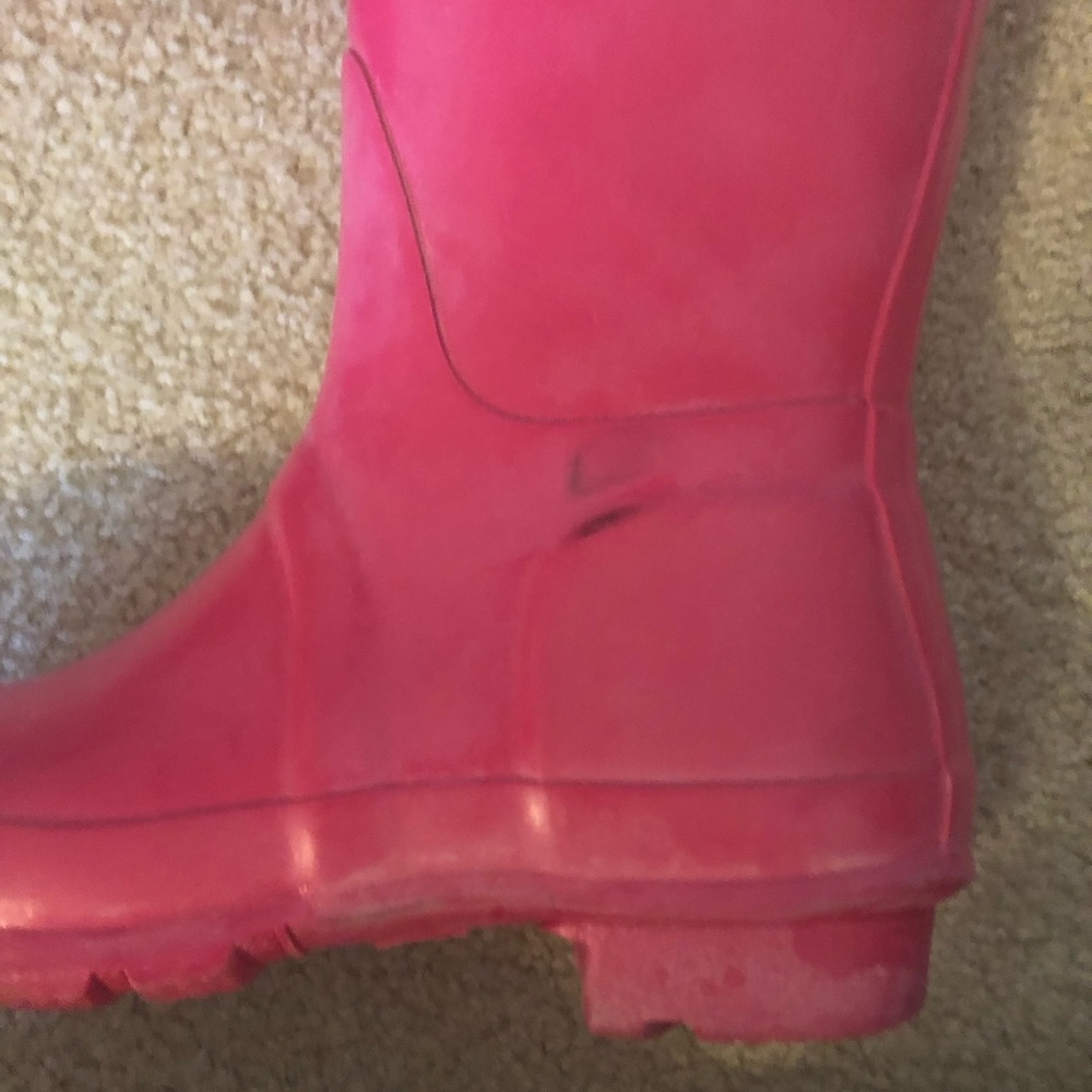 Tall pink hunter rain boots - Picture 6 of 6